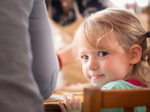 Child in Edinburgh Steiner School playgroup