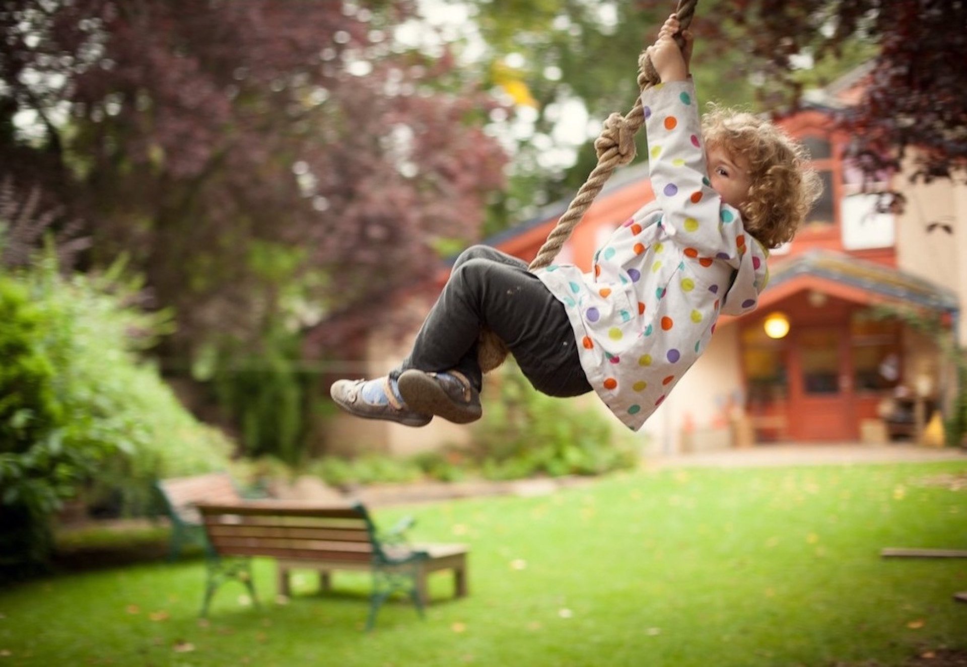 Girl on swing